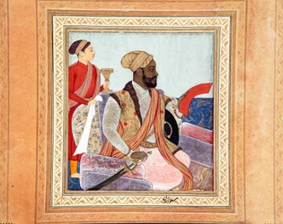 The noble Ikhlas Khan with a petition, c.1650
