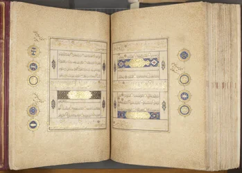 Fol 310 verso 311 recto, Timurid Quran, 1441
