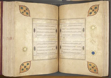 Fol 82 verso 83 recto, Timurid Quran, 1441