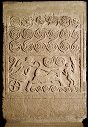 Burial Stele with Representation of a Battle from Mycenae