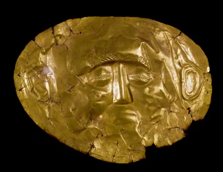 Mycenaean Art: Gold Funerary Mask from Mycenae
