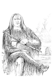 Chief of the Blackfoot nation, 1841.
