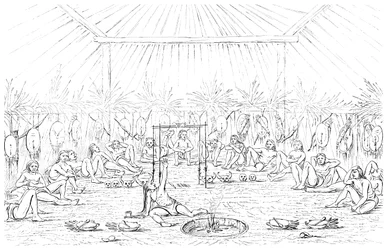 Medicine Man and Teepee Interior, 1841