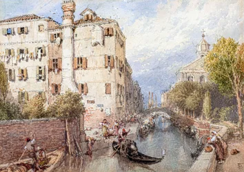 A Side Canal in Venice