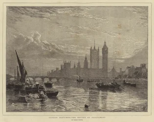 London Sketches, the Houses of Parliament