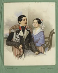 Portrait of Count Jakov Karlovich Sievers and Countess Vera Mikhaylovna