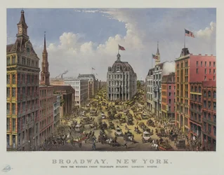 Broadway, New York from the Western Union Telegraph Building Looking North
