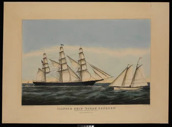 Clipper Ship Ocean Express Outward Bound 