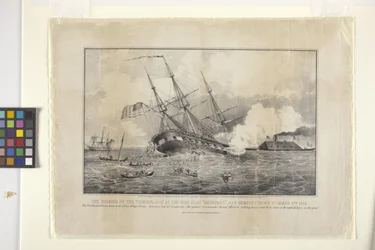 Sinking Of The Cumberland By The Iron Clad Merrimac