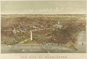 The City of Washington: Bird’s-Eye View from the Potomac looking North