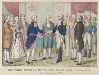 The First Meeting of Washington and Lafayette in Philadelphia, August 3rd 1777