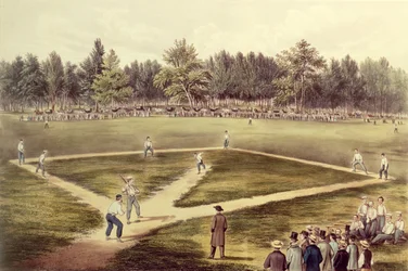 The American National Game of Baseball - Grand Match at Elysian Fields, Hoboken, NJ