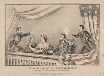 The Assassination of President Lincoln at Fords Theatre, Washington, 1865