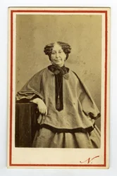 Portrait of writer George Sand (Aurore Dupin), Baroness Dudevant