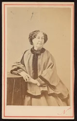 Portrait of George Sand (1804 - 1876), French writer, in the studio