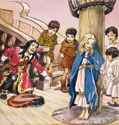 Wendy Tied to the Mast, Illustration from 