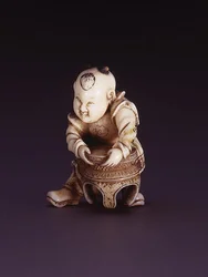 Netsuke, depicting a karako