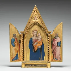 Madonna and Child, with the Man of Sorrows (middle panel)
