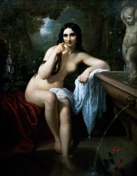 Nymph at the Bath, cm 153.5 x 120, Italy