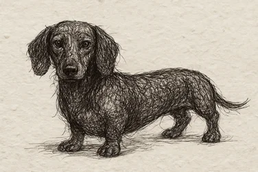 Attentive Dachshund Drawing