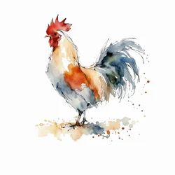 Colorful Farm Rooster
