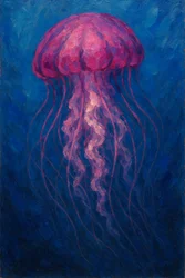 Glowing Pink Jellyfish