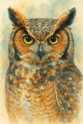 Great Horned Owl Portrait