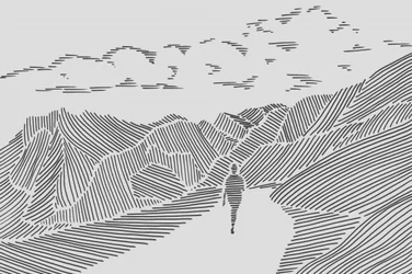 Minimalist Mountain Path