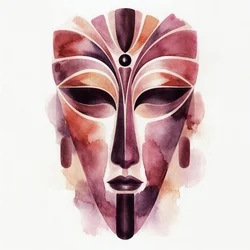 Spiritual Watercolor Mask