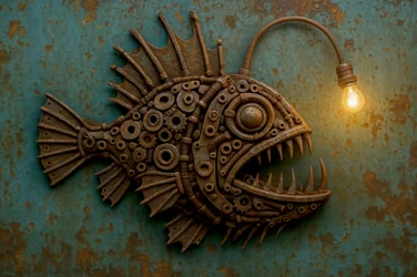 Steampunk Anglerfish Light