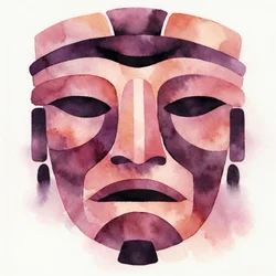 Watercolor Tribal Mask