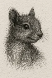 Woodland Squirrel Portrait