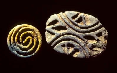Baked Clay Seals Excavated at Catal Huyuk in Central Anatolia