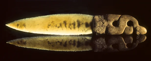 Neolithic Carved and Chipped Stone Knife Excavated at Catal Huyuk in Central Anatolia
