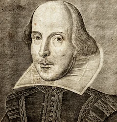 Portrait of William Shakespeare on Frontispiece of Comedies, Histories, & Tragedies