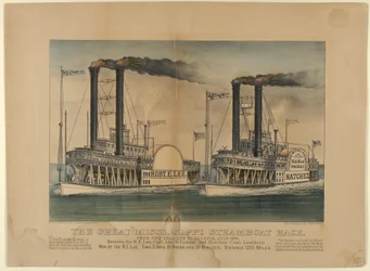 The Great Mississippi Steamboat Race, 1870