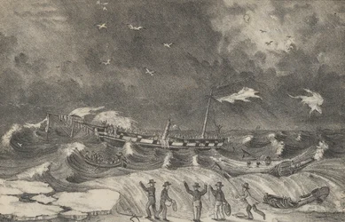 Dreadful Wreck of the Mexico on Hempstead Beach, January 2nd, 1837