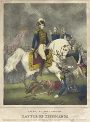 General William H. Harrison at the Battle of Tippecanoe