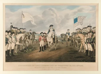 Surrender of Cornwallis at Yorktown, Va., Oct. 19, 1781 - From the original painting by Colonel Trumbull, painted by John Trumbull
