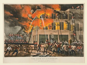 The Life of a Fireman / The Fire. “Now then with a will - Shake her up, boys!”