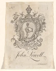 Bookplate of John Lowell