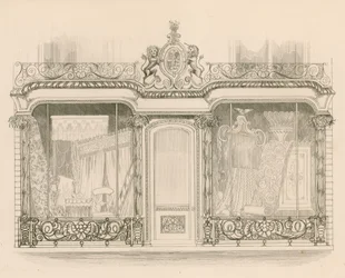 Shop Front for Messrs Saunders and Woodley, Upholsterers, Regent Street, London
