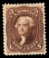 5c Thomas Jefferson Re-issue Single