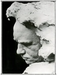 Profile face of Ludwig van Beethoven (1770-1827), detail of a bronze bust