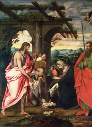 Birth of Christ with St. Paul and St. John the Baptist