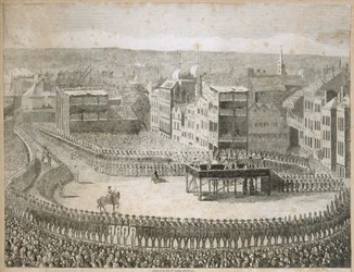 Execution of the rebel lords in 1745, Tower Hill, London