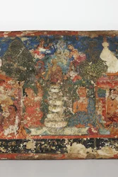 Buddhist manuscript cover (detail)