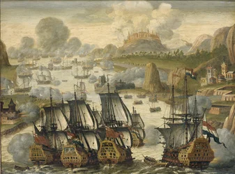 The Sea Battle of Vigo Bay, 23 October 1702, ca 1705