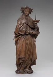 Angel holding candlestick