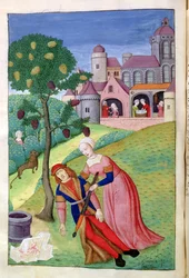 Alcithoe, Pyramus and Thisbe, Mulberry tree changes colour, from Metamorphoses by Ovid